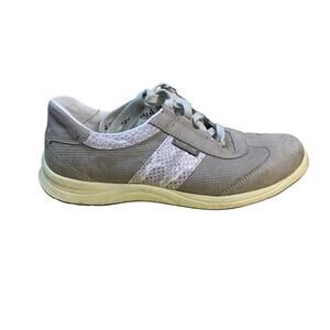 Mephisto Runoff Taupe Snakeskin Airjet Running Sneakers Size 6.5